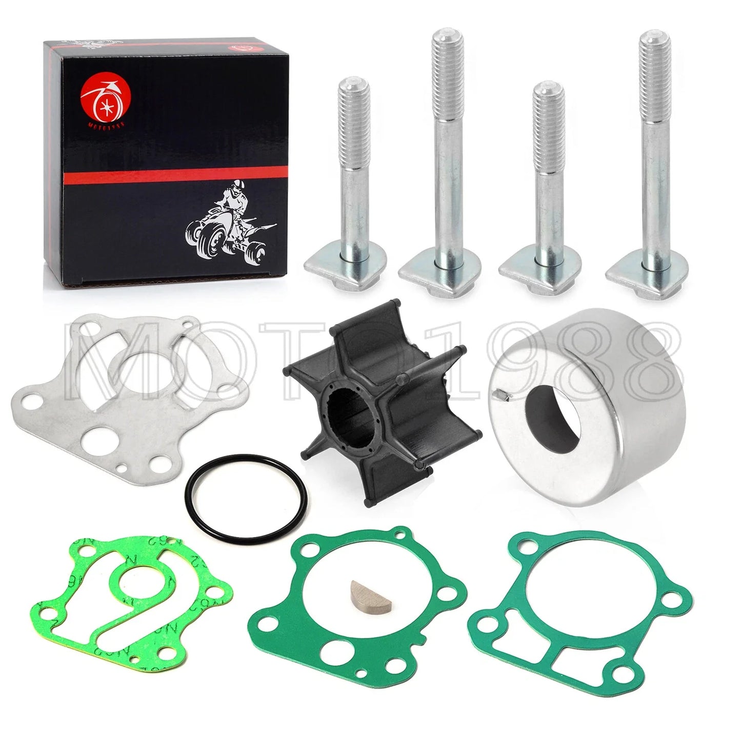 Water Pump Impeller Repair Kit for Yamaha 60-90HP 2 Stroke (1998–2007)