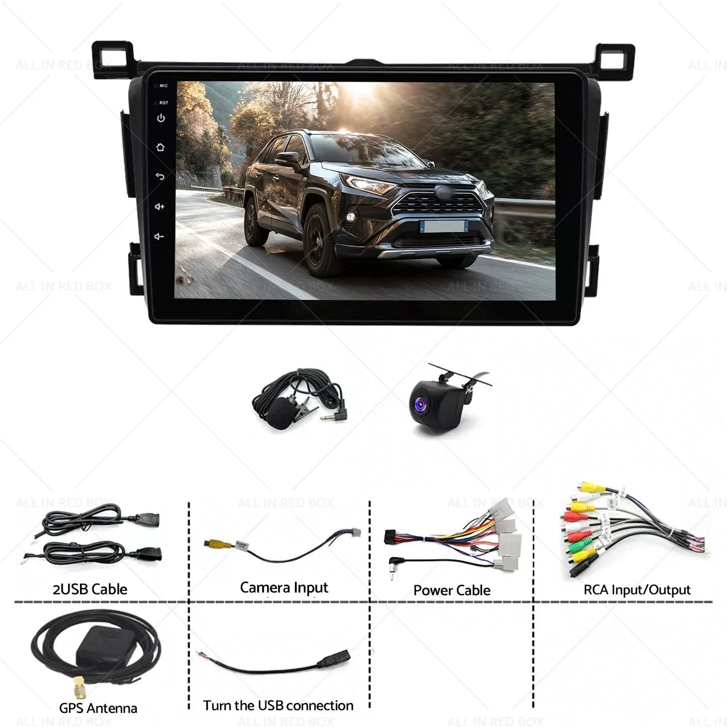 4+64GB CarPlay Stereo Head Unit for Toyota RAV4 (2013-2018) Android 13.0 GPS