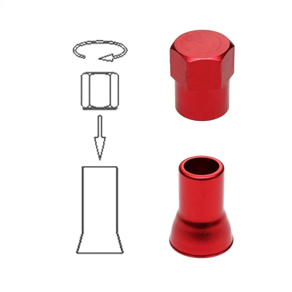 Stem Sleeves + Hex Cap Air-Valve CAP & Sleeve Cover Wheel Stem