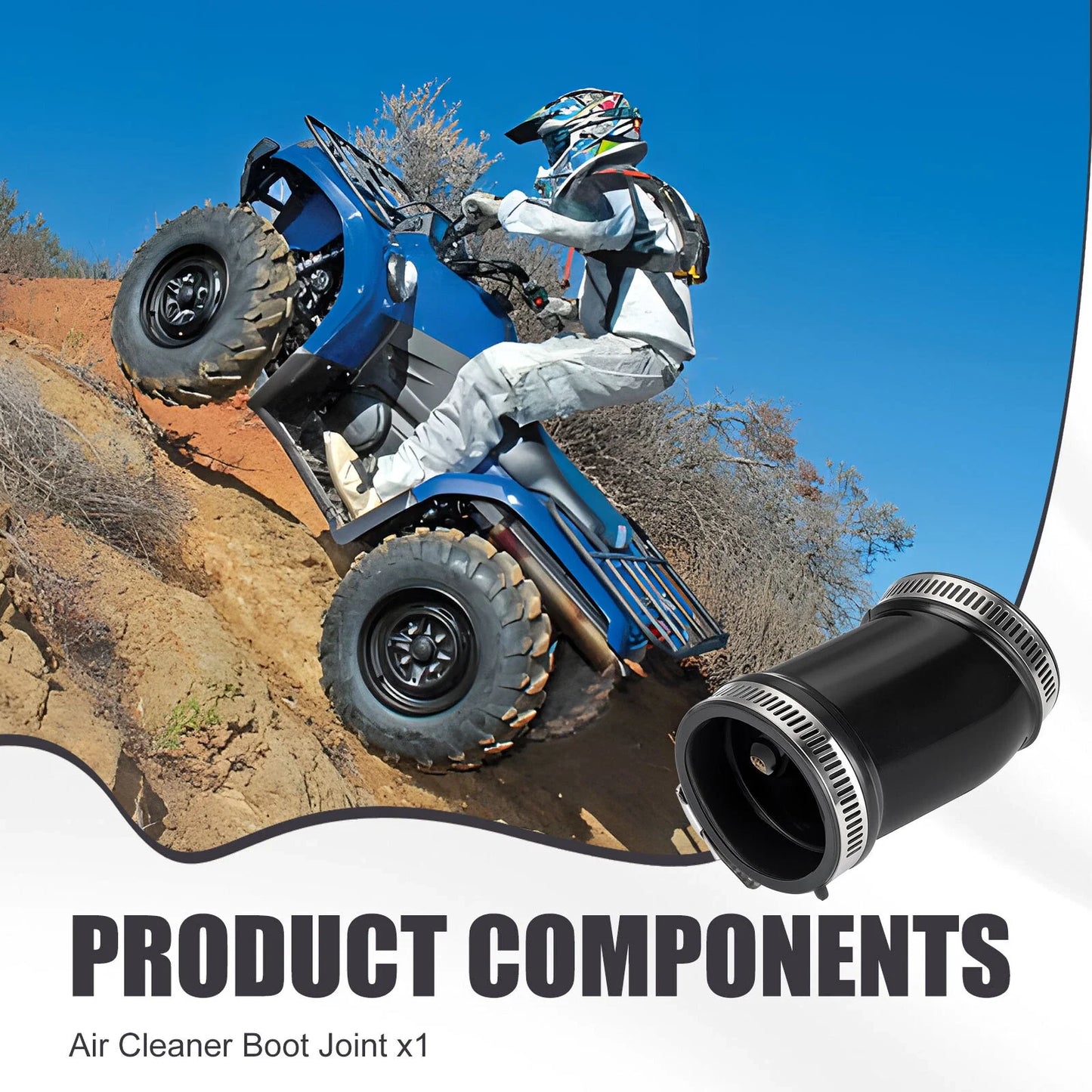 Air Cleaner Boot Joint for Yamaha Grizzly Kodiak 400 Wolverine 450 (2002–2014)