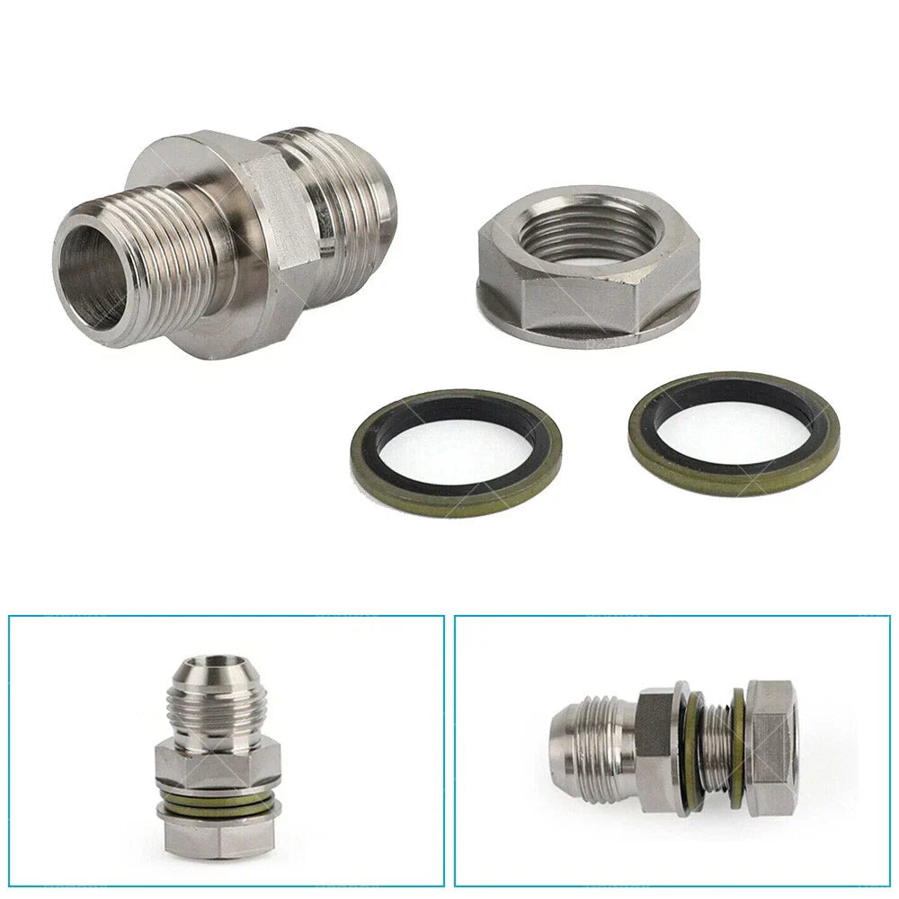 Turbo Oil Pan Sump Return Drain Adapter Fitting 10AN to M18x1.5