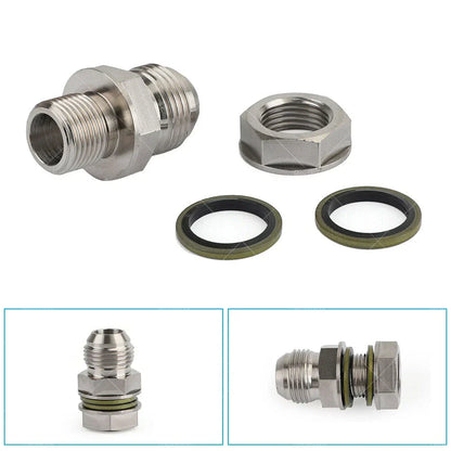 Turbo Oil Pan Sump Return Drain Adapter Fitting 10AN to M18x1.5