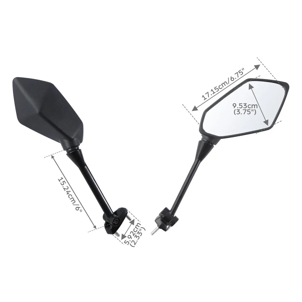 Rearview Side Mirrors for Kawasaki Ninja 650R, Z1000SX (2009-2016, 2011-2014)