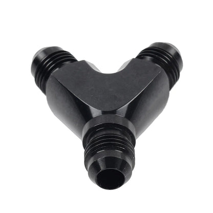 8AN AN8 Black Y Fuel Block Flare Union Fitting Adapter for Car