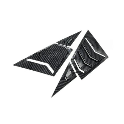 Carbon Fiber Look Front Window Scoop Louver Cover for Honda Civic Sedan (12-15)