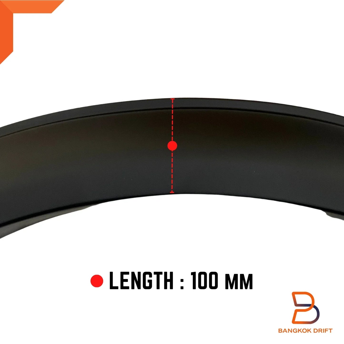 Black Slim Fender Flare Arch for Ford Everest UB U704 (2022-2024)