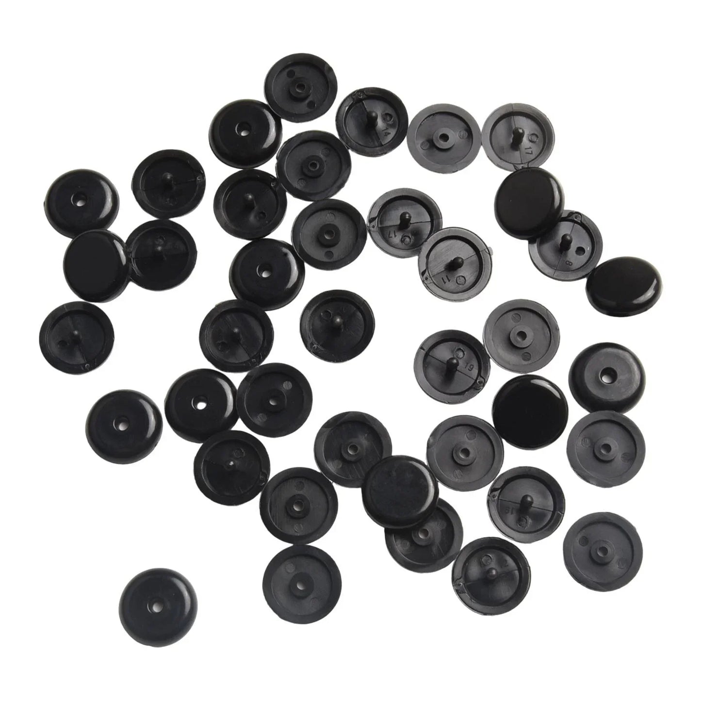 20 Pairs Seat Belt Button Buckle Stopper Black for Car
