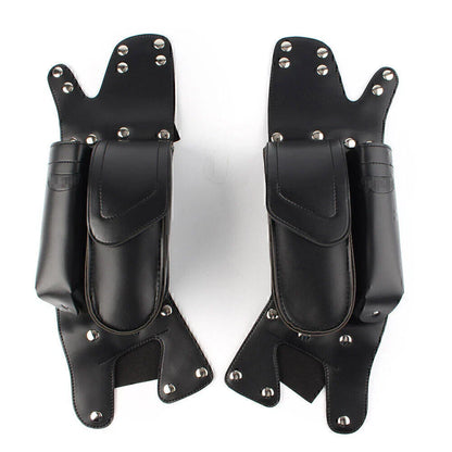 Black Rear Saddlebag Guard Covers for Harley Touring FLHT FLHR FLHX (1993-2023)