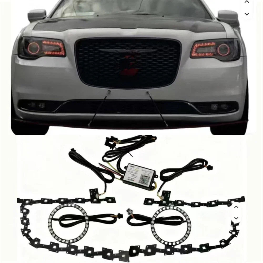 Multicolor LED DRL Boards w/ Halo Rings for Chrysler 300C (2005-2010)