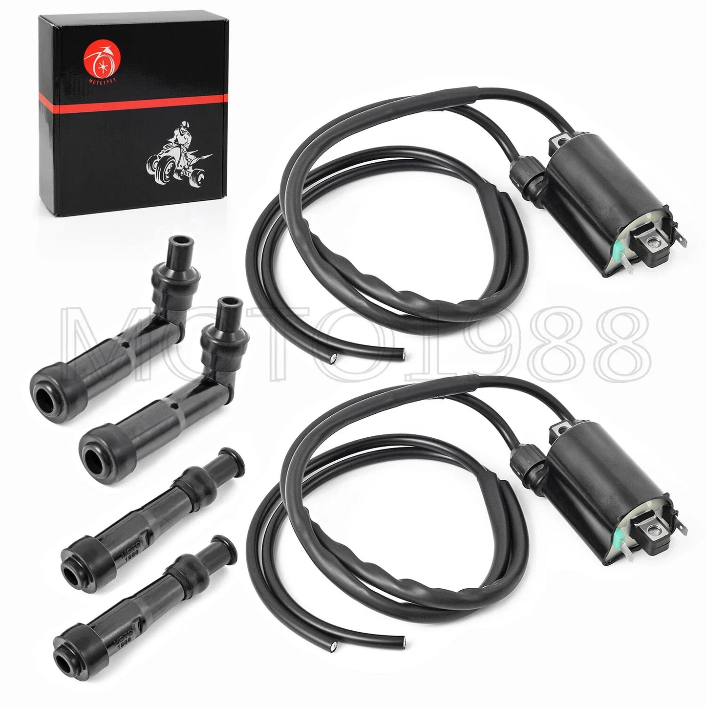 2 x Ignition Coil & Spark Plug Cap for Honda CB750 Nighthawk (1991–2003)