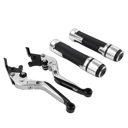 Silver Extendable Brake Clutch Levers Grip Set for Suzuki GSXR1000 (2001-2023)