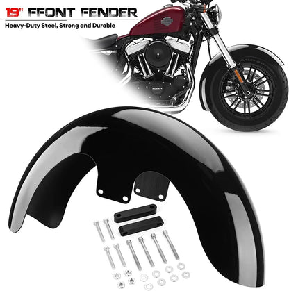 19" Gloss Black Front Fender for Harley Touring Electra Street Tri Glide (2009-2023)