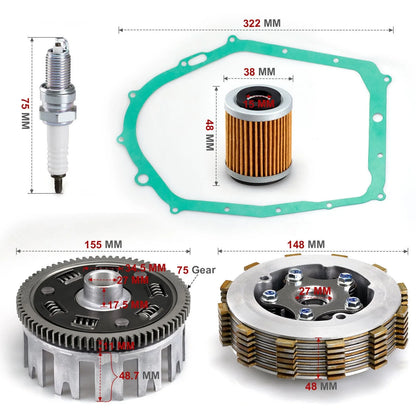 Complete Heavy Duty Clutch Assembly Basket for Yamaha MOTO-4 YFM350 (1987–1995)