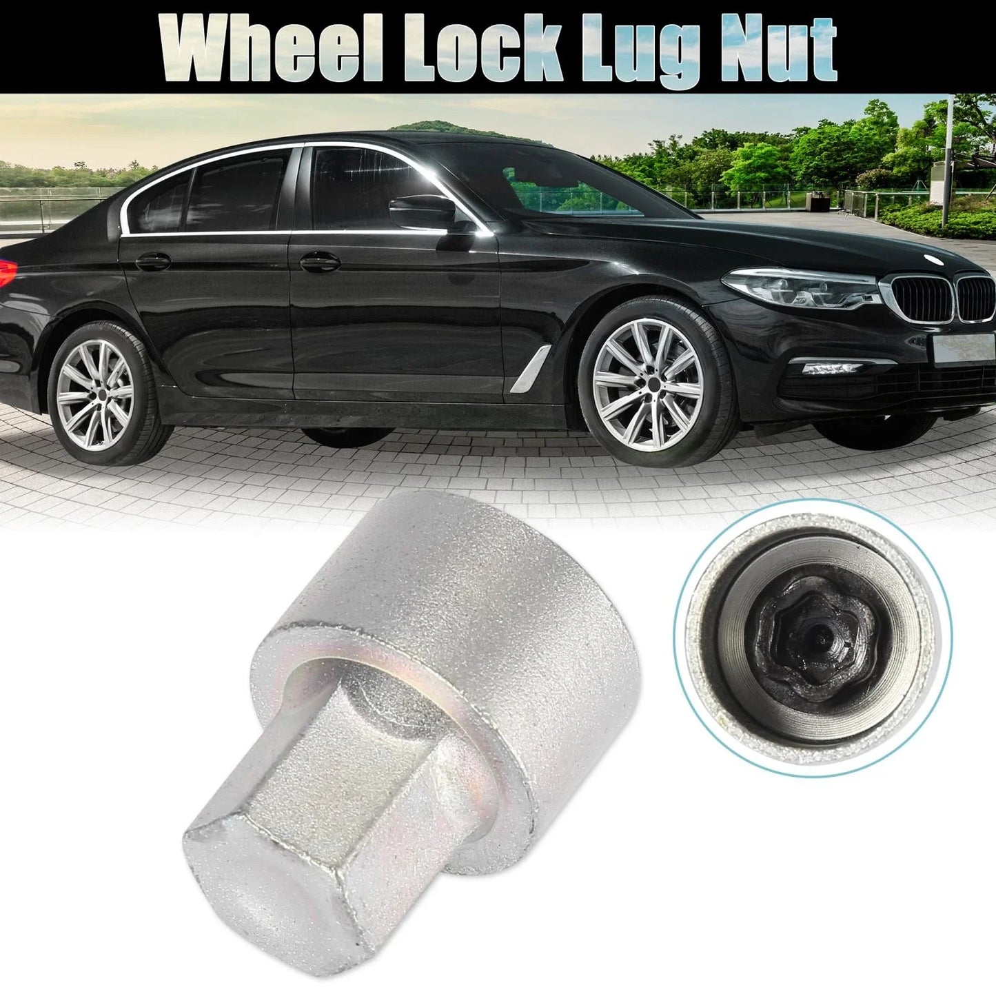 Wheel Lock Lug Nut Anti Theft Removal Key for BMW 3 Series 5 Series 7 Series