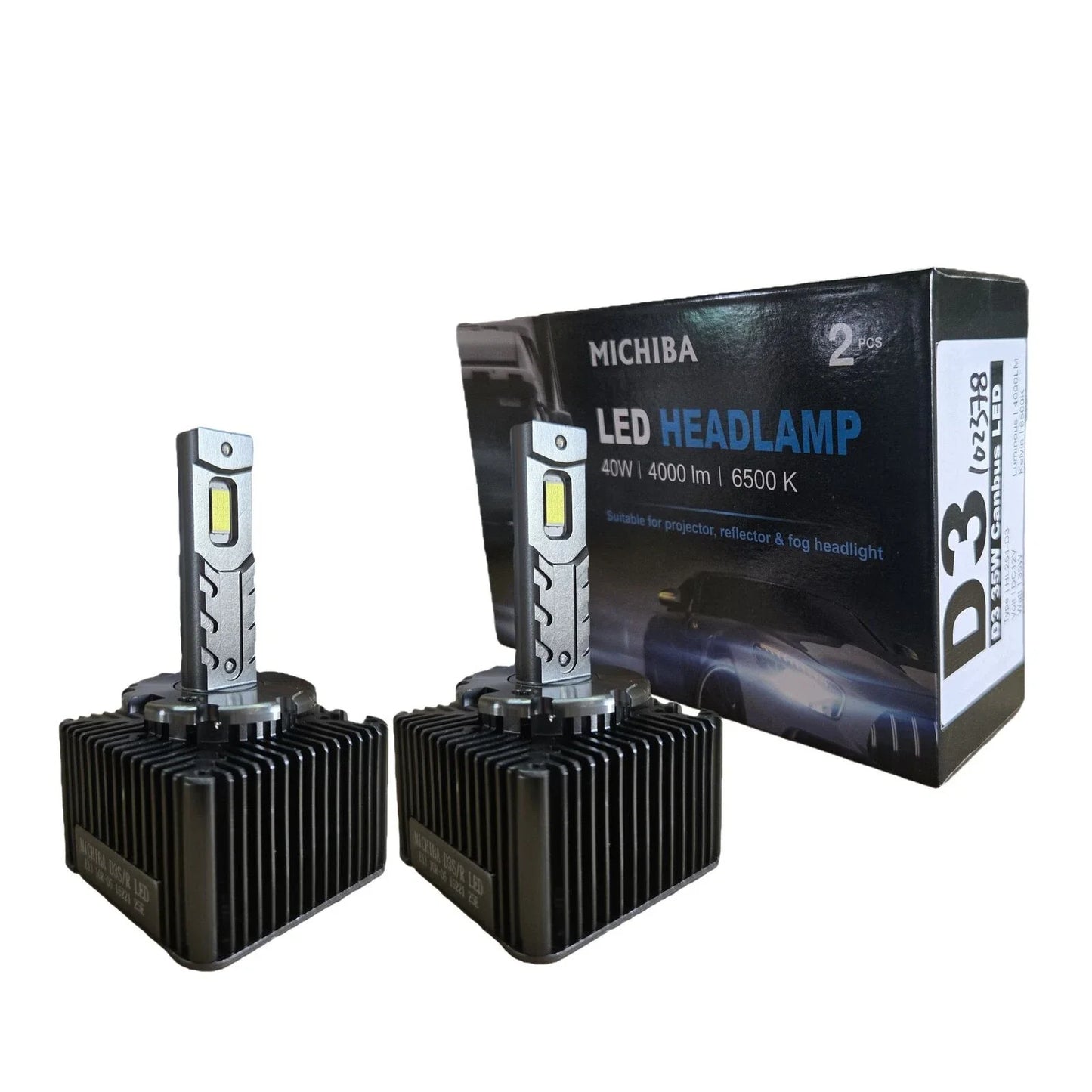 2 x HID LED Headlight Bulb Globe 12V 35W 4000LM Canbus for D3R/D3S (2010–2023)