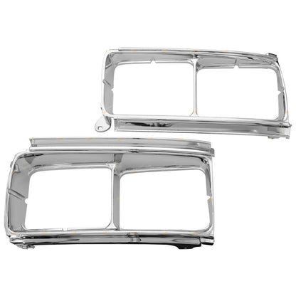 Chrome Headlight Surrounds for Landcruiser FJ80 FZJ80 HDJ80 HZJ80 (1990–1994)
