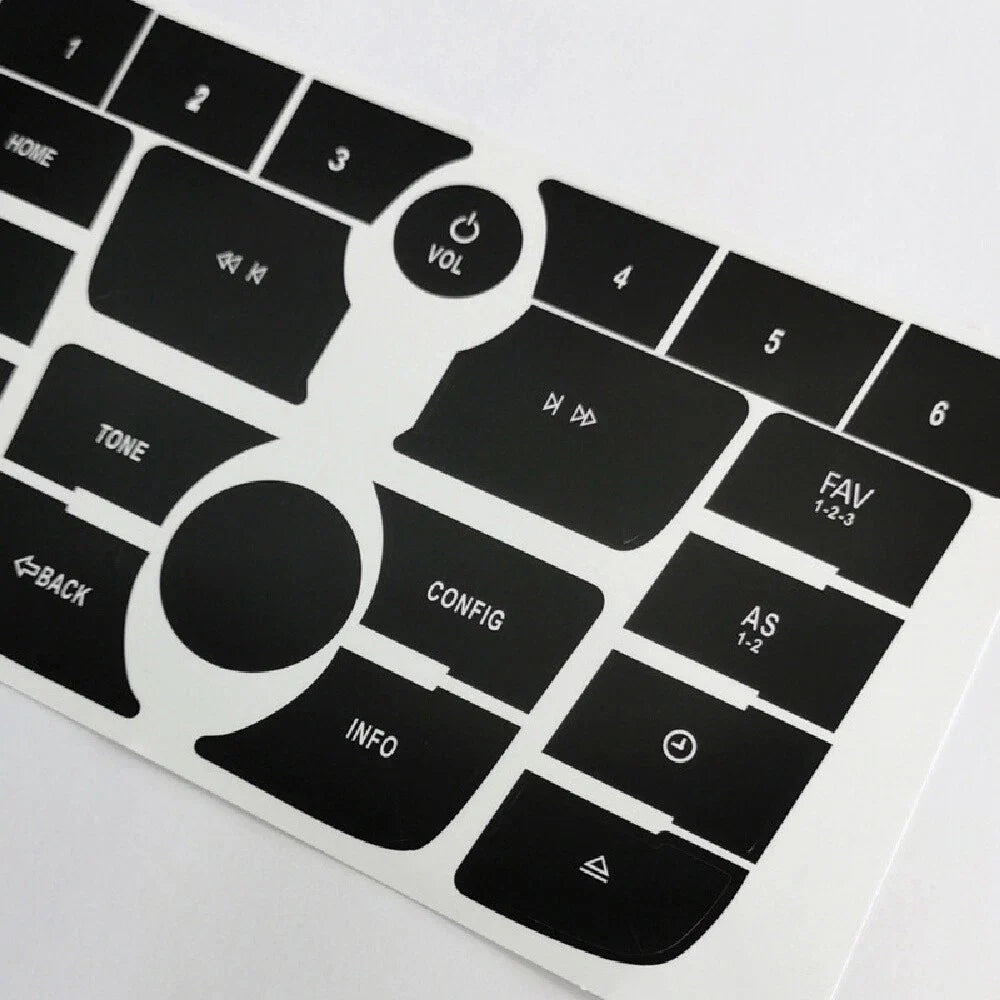 Black Radio Audio Button Decal Sticker for Buick Verano, Encore (2012-2015)
