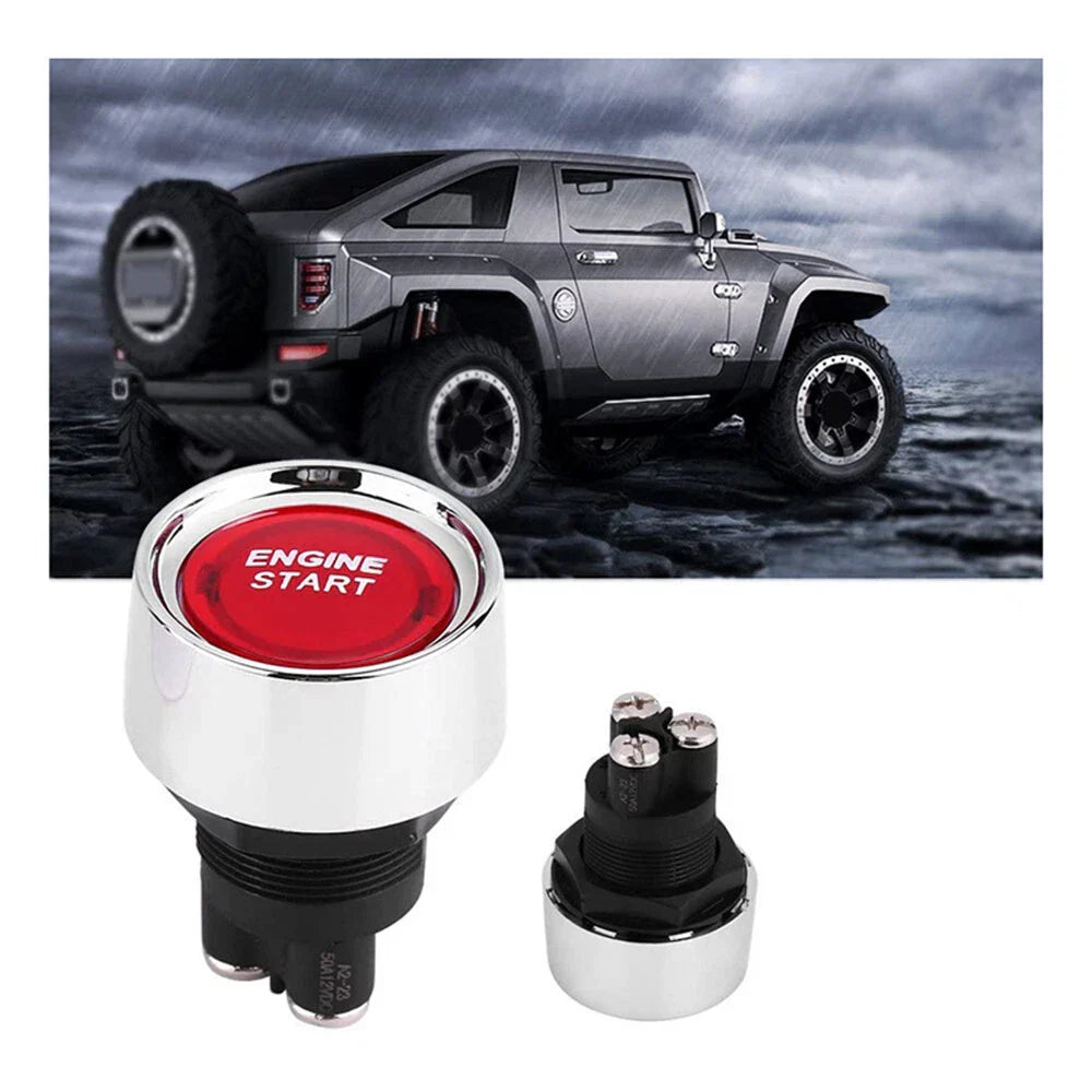 12-24V Red LED Push Button Engine Start Switch for Car SUV Universal