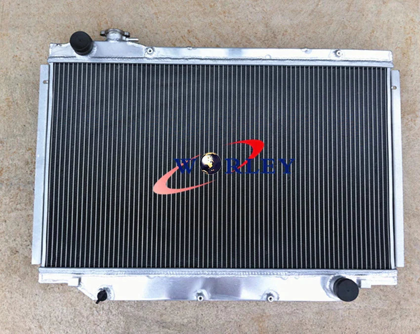 Aluminum Radiator + Black Hose for Toyota Land Cruiser HZJ80 HDJ80 (90-98)