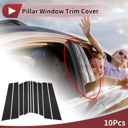10 x Car Door Pillar Window Trim for Mercedes-Benz R-Class (2006-2015) Black