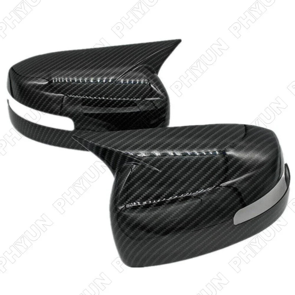 Side View Mirror Covers Carbon Fiber Look for Mitsubishi Lancer EVO (13-16)