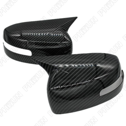 Side View Mirror Covers Carbon Fiber Look for Mitsubishi Lancer EVO (13-16)
