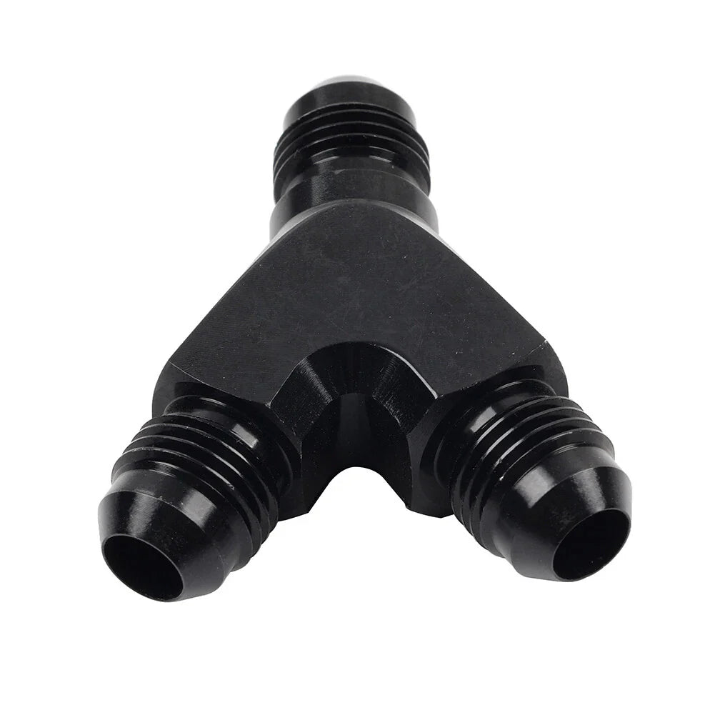 8AN AN8 Black Y Fuel Block Flare Union Fitting Adapter for Car