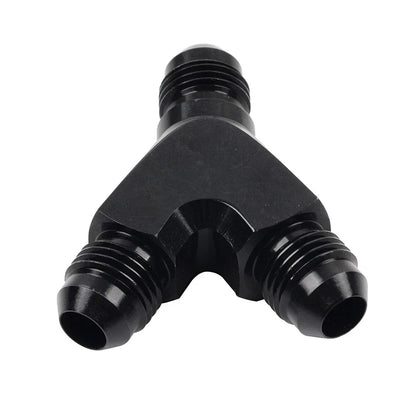 8AN AN8 Black Y Fuel Block Flare Union Fitting Adapter for Car
