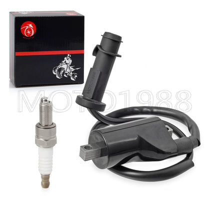 Ignition Coil Pack & Spark Plug + Cap for Arctic Cat 550 700 1000 (2009–2016)