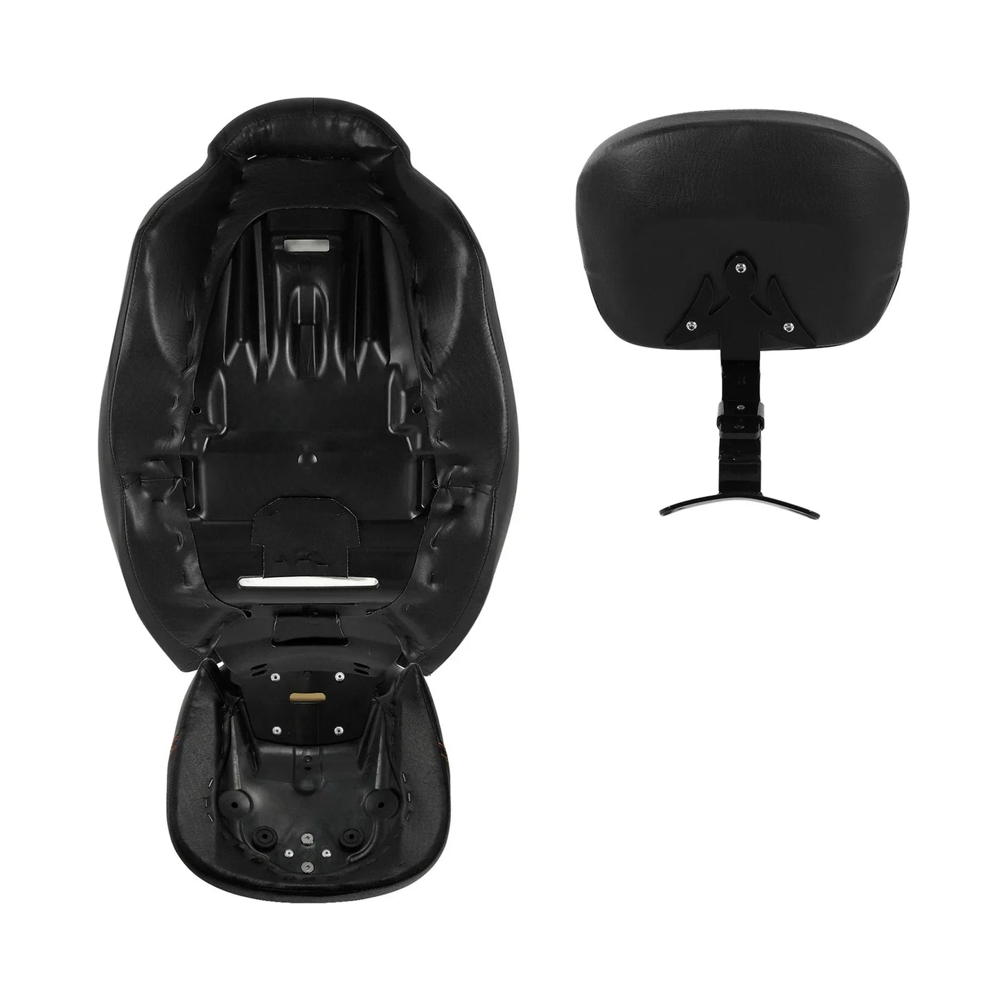 Black Driver Passenger Seats & Rider Pad for Harley Street Road Glide (09-23)
