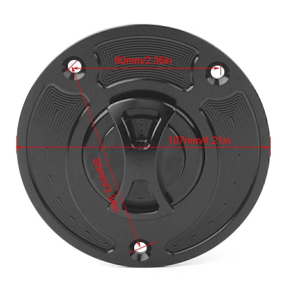 Fuel Gas Tank Cap Cover for Suzuki GSXR 600 750 1000 SV650S SV1000 (2001-2023)