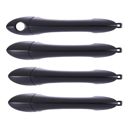 4pc Front/Rear Left & Right Outer Door Handles Blk Hyundai Sonata (2010–2014)