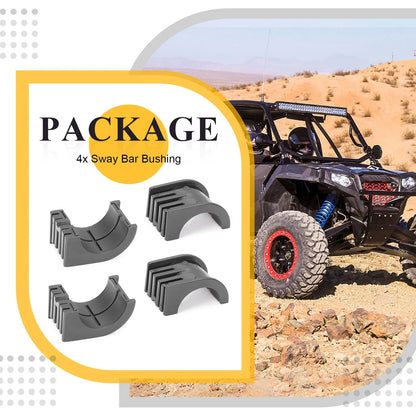 4 x Rear Stabilizer Sway Bar Bushing for Polaris RZR 900 / RZR 4 900 (2014–2016)