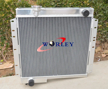 62mm Aluminum Radiator & Fan for Toyota Land Cruiser BJ40 BJ42 HJ45