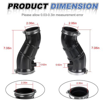 2 x Left+Right Snorkel Air Box Intake Tube & Pipe for Yamaha Raptor (2001–2005)