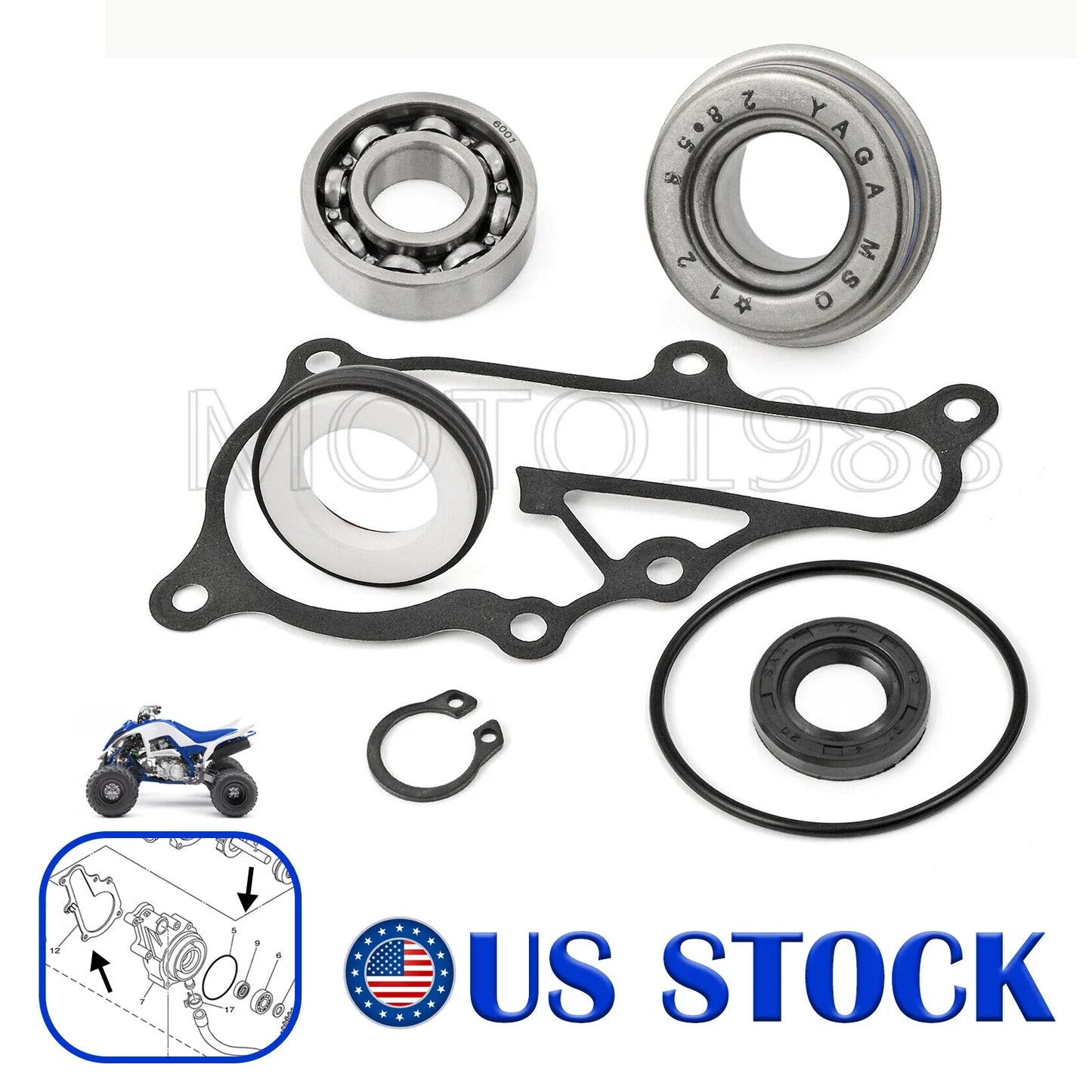 Water Pump Seal Gasket Rebuild Kit for YAMAHA Raptor 700 (2006–2021)