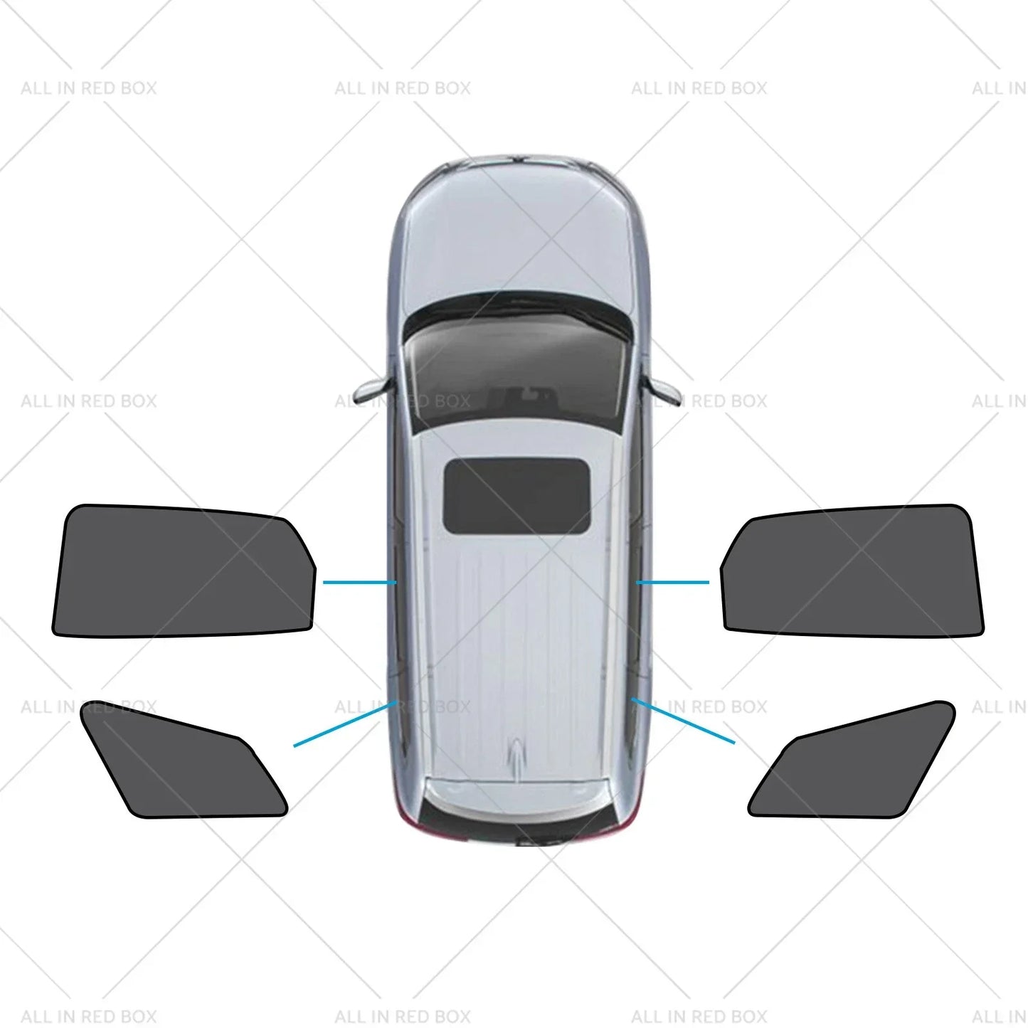 Triangular Rear Window Magnetic Mesh Sunshades for Kia Sportage (2021-2024)