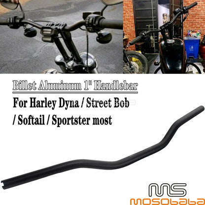 1'' Motorcycle Tracker Drag Bars for Harley Dyna Street Bob Sportster (2006-2023)