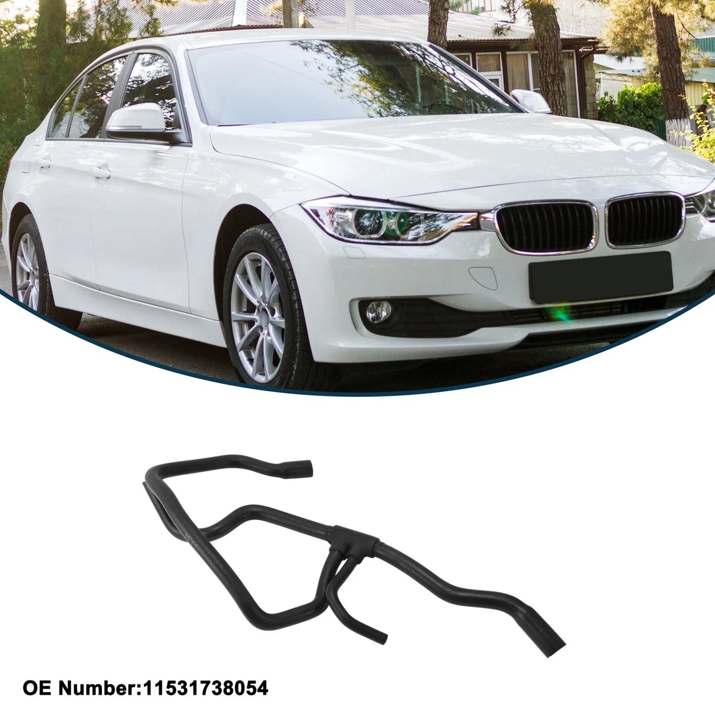 Radiator Hose 2.5L for BMW 525iT Rubber Downpipe (1993-1993)