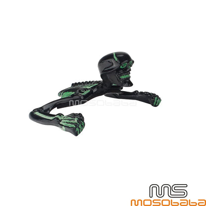 4" Headlight Visor Foglight Skull Ornament for Harley