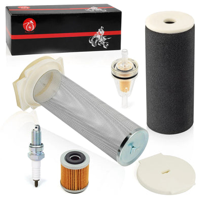 Air Filter Kit End Cap Oil Filter Spark Plug for Yamaha Raptor 350 (2004–2013)
