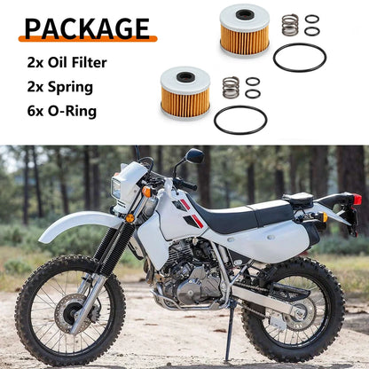 2 x Oil Filter & Spring O-Ring for Honda XR Series