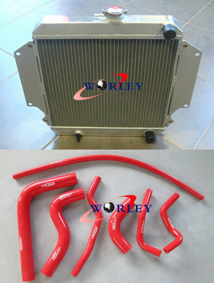 Aluminum Radiator + RED Hose for Suzuki Sierra 1.0L 1.3L (1981-1996)
