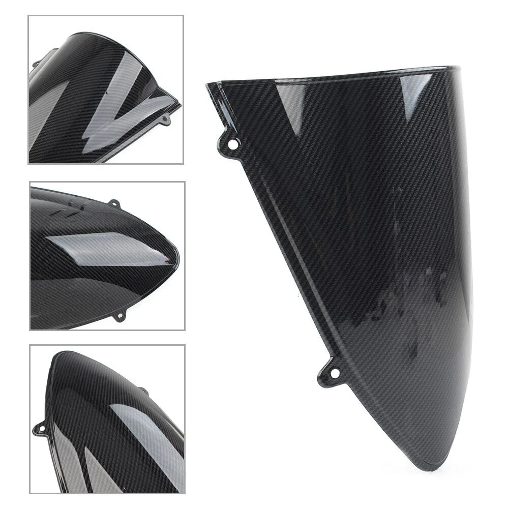Black Carbon Fiber Windshield for Kawasaki Ninja 250 250R EX250 (2008-2012)