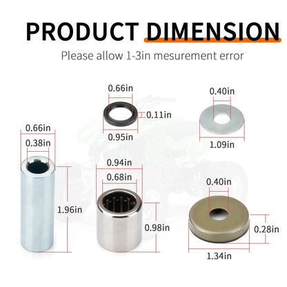 Front Lower A-Arm Bushing Shaft Seal Kit for Suzuki LT-Z400 (2003–2014)