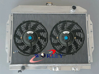 Aluminum Radiator & Fans for AMC AMX Ambassador Gremlin Javelin V8 (58-74)