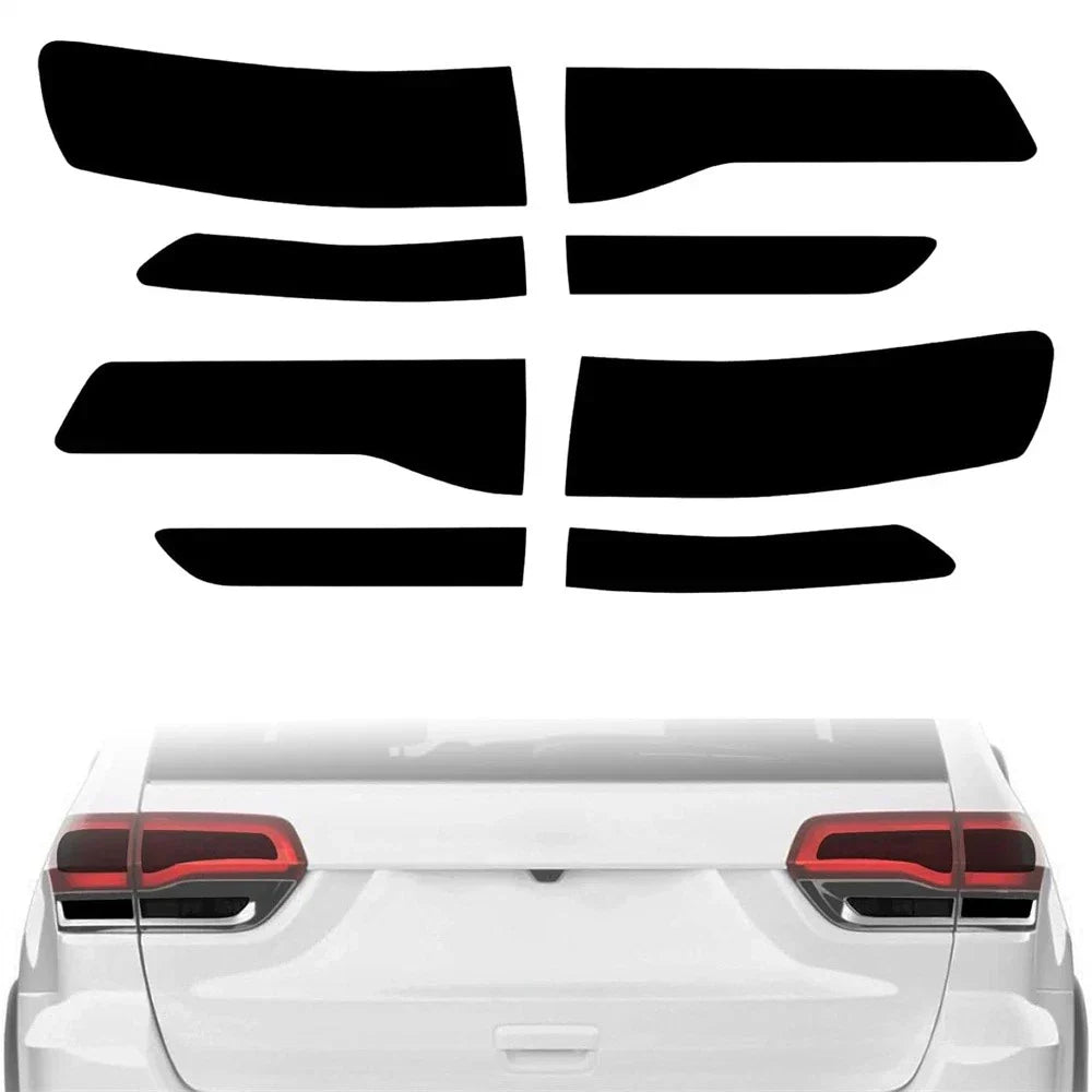 8x Smoke Rear Tail Light Tint Film for Jeep Grand Cherokee (2014-2021)