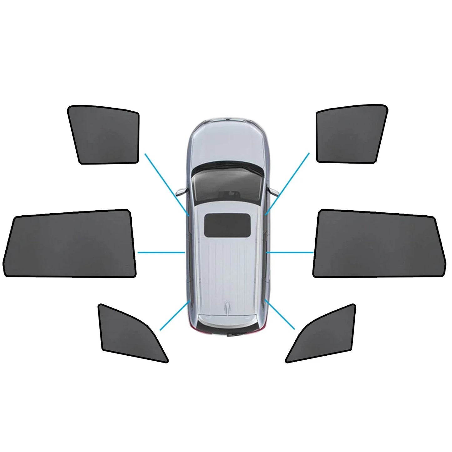 Magnetic Mesh Sun Blind Shades for Audi Q7 2006-2015 (Front/Rear)