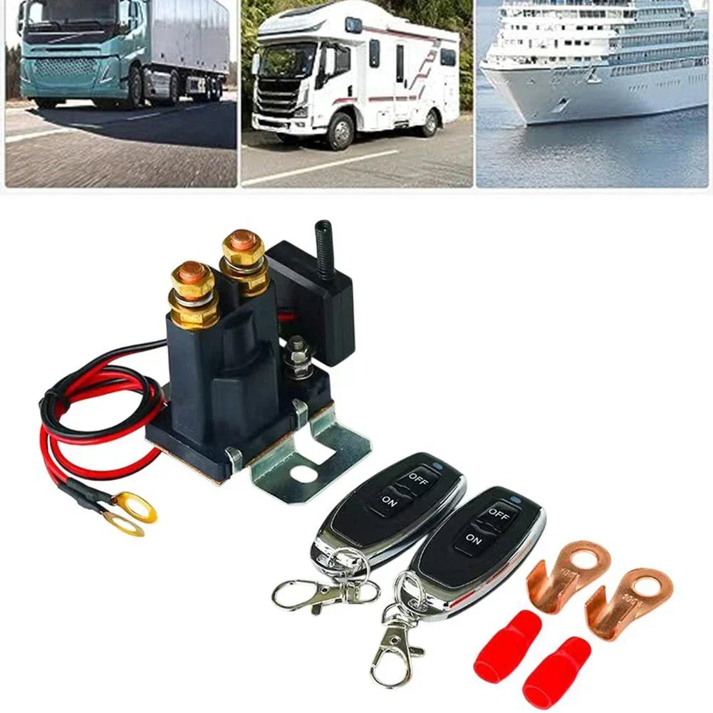 4 AWG Battery Cables with Wireless Disconnect Switch for Vehicle Security