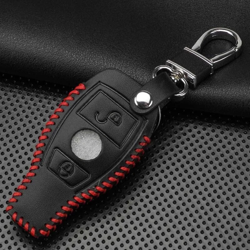 2 x Button Car Key Leather Protector Case for Mercedes A180 A200 A260